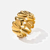 Wholesale Women's Love Ring Stainless Steel Geometric Style Electroplated Jewelry