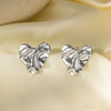 Wholesale Women's Love Series 18K Gold Plated Titanium Steel Heart Shaped Earrings With Electroplating