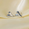 Wholesale Women's Love Series 18K Gold Plated Titanium Steel Heart Shaped Earrings With Electroplating