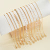 Wholesale Women's Love Twist Chain Bracelet Set With Imitation Pearls Heart Shape Pattern Electroplated Aircraft Chain