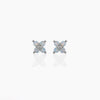 Wholesale Women's Lovely Flower Pattern Brass Earrings Plated With Real Gold And Set With Zircon