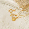 Wholesale Women's Lovely Heart Shape Zirconia Titanium Steel Cross Chain Necklace