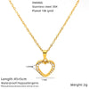 Wholesale Women's Lovely Heart Shape Zirconia Titanium Steel Cross Chain Necklace