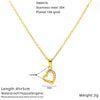 Wholesale Women's Lovely Heart Shape Zirconia Titanium Steel Cross Chain Necklace