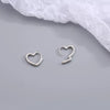 Wholesale Women's Lovely Heart Shaped Copper Ear Jewelry With Electroplating Simple Temperament Ins Style