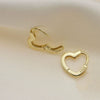Wholesale Women's Lovely Heart Shaped Copper Ear Jewelry With Electroplating Simple Temperament Ins Style