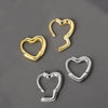 Wholesale Women's Lovely Heart Shaped Copper Ear Jewelry With Electroplating Simple Temperament Ins Style