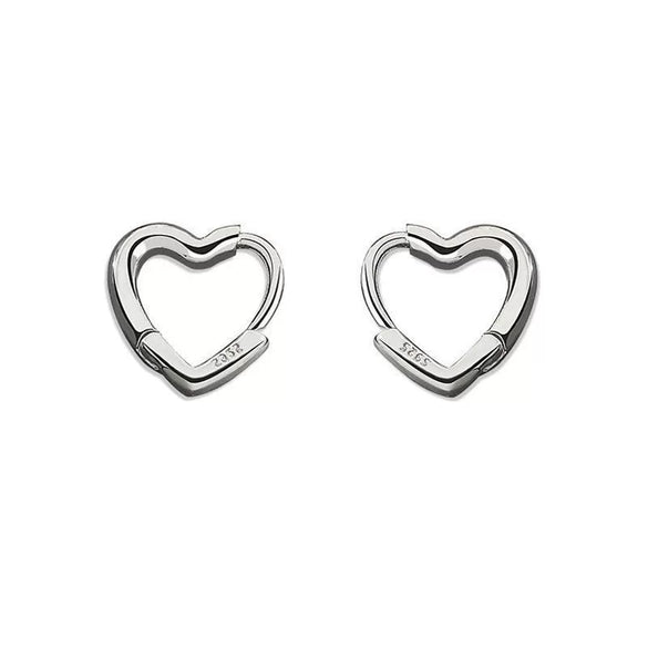 Wholesale Women's Lovely Heart Shaped Copper Ear Jewelry With Electroplating Simple Temperament Ins Style