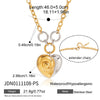 Wholesale Women's Lovethemed Titanium Steel And Stainless Steel Jewelry Set With Heart Drop Bell Patterns Electroplated