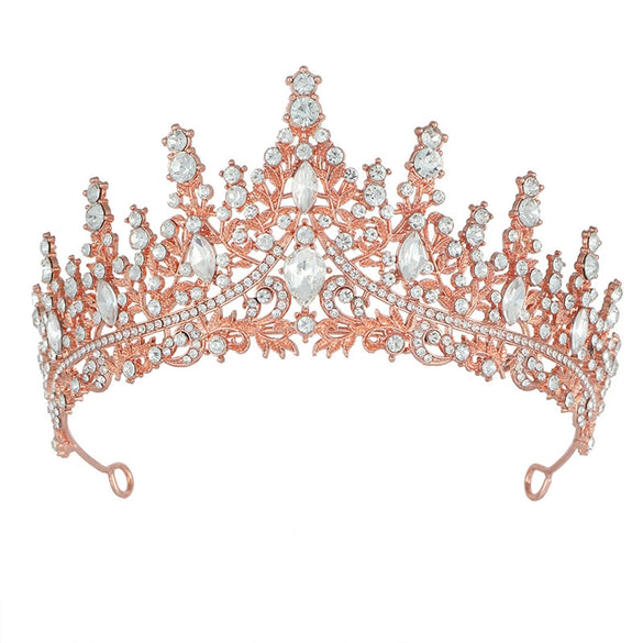 Wholesale Women's Luxury Bridal Crown Hairband Accessories Zinc Alloy Electroplating