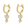 Wholesale Women's Luxury Geometric Zircon Earring Sets Copper Purely Handmade