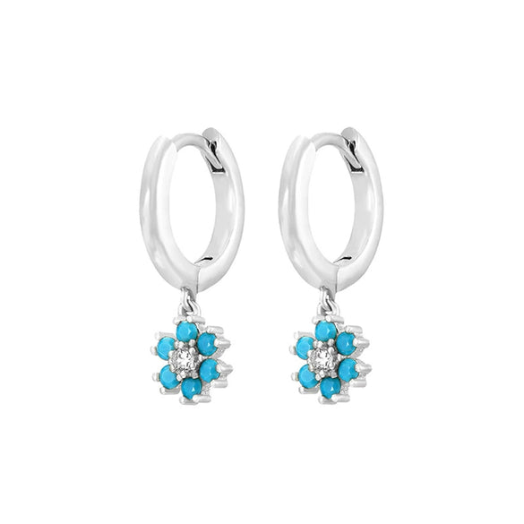 Wholesale Women's Luxury Geometric Zircon Earring Sets Copper Purely Handmade