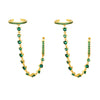 Wholesale Women's Luxury Geometric Zircon Earring Sets Copper Purely Handmade