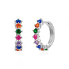 Wholesale Women's Luxury Geometric Zircon Earring Sets Copper Purely Handmade