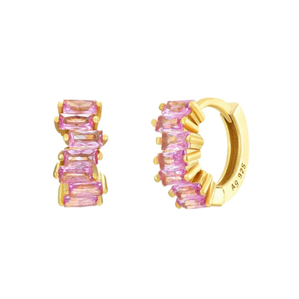 Wholesale Women's Luxury Geometric Zircon Earring Sets Copper Purely Handmade