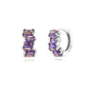 Wholesale Women's Luxury Geometric Zircon Earring Sets Copper Purely Handmade