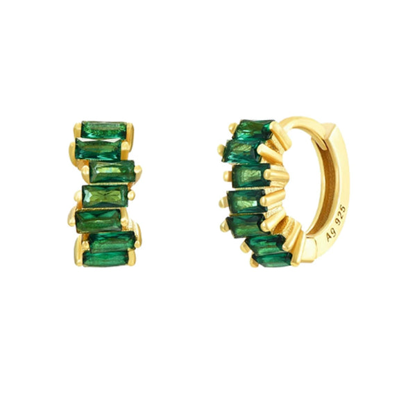 Wholesale Women's Luxury Geometric Zircon Earring Sets Copper Purely Handmade