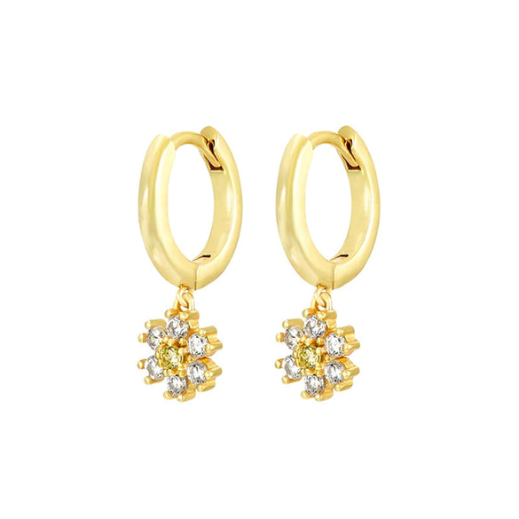Wholesale Women's Luxury Geometric Zircon Earring Sets Copper Purely Handmade
