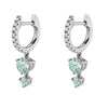 Wholesale Women's Luxury Geometric Zircon Earring Sets Copper Purely Handmade