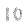 Wholesale Women's Luxury Geometric Zircon Earring Sets Copper Purely Handmade
