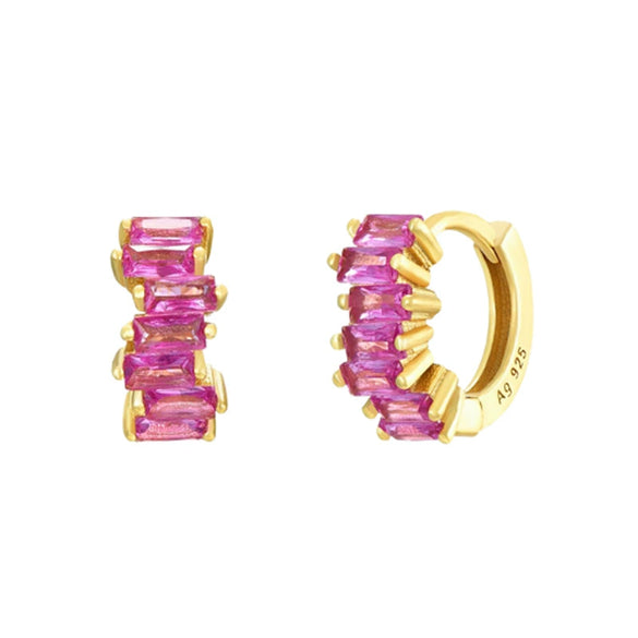 Wholesale Women's Luxury Geometric Zircon Earring Sets Copper Purely Handmade