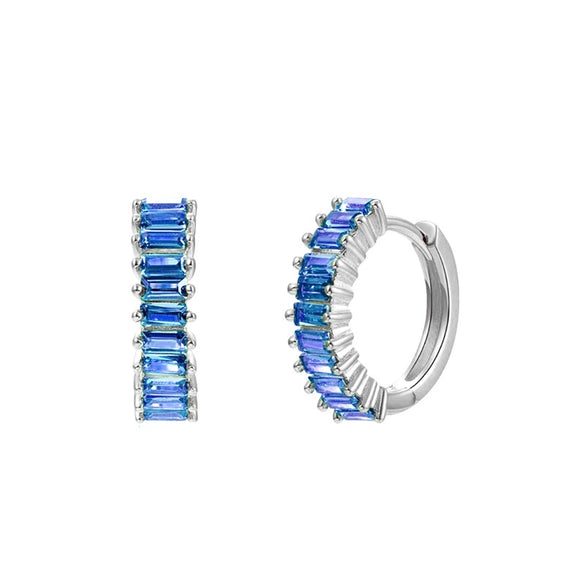 Wholesale Women's Luxury Geometric Zircon Earring Sets Copper Purely Handmade
