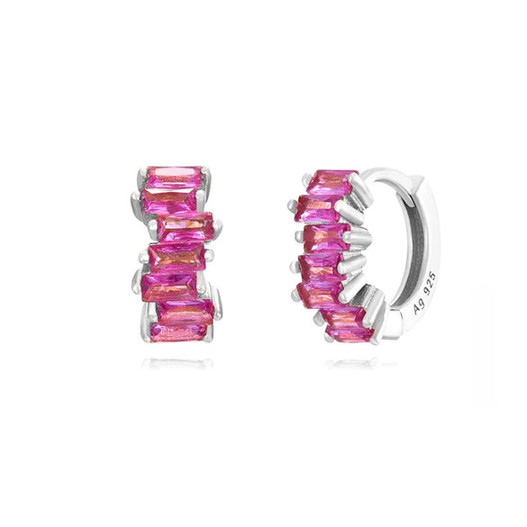 Wholesale Women's Luxury Geometric Zircon Earring Sets Copper Purely Handmade