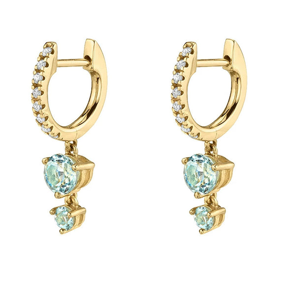Wholesale Women's Luxury Geometric Zircon Earring Sets Copper Purely Handmade