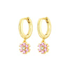 Wholesale Women's Luxury Geometric Zircon Earring Sets Copper Purely Handmade