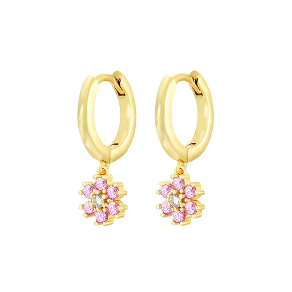 Wholesale Women's Luxury Geometric Zircon Earring Sets Copper Purely Handmade