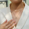 Wholesale Women's Luxury Highend Geometric Moissanite Inlaid 925 Sterling Silver Pendant Necklace