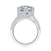 Wholesale Women's Luxury Moissanite Engagement Ring 925 Silver Electroplated Geometric Style