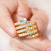 Wholesale Women's Luxury Ring Copper Heartshaped Geometric Zircon Jewelry