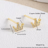Wholesale Women's Luxury Round Copper Earrings With Diamond Geometric Spherical Design And Electroplating Treatment