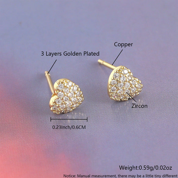 Wholesale Women's Luxury Round Copper Earrings With Diamond Geometric Spherical Design And Electroplating Treatment