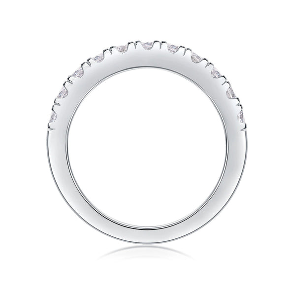 Wholesale Women's Luxury S925 Silver Geometric Moissanite Inlaid Ring