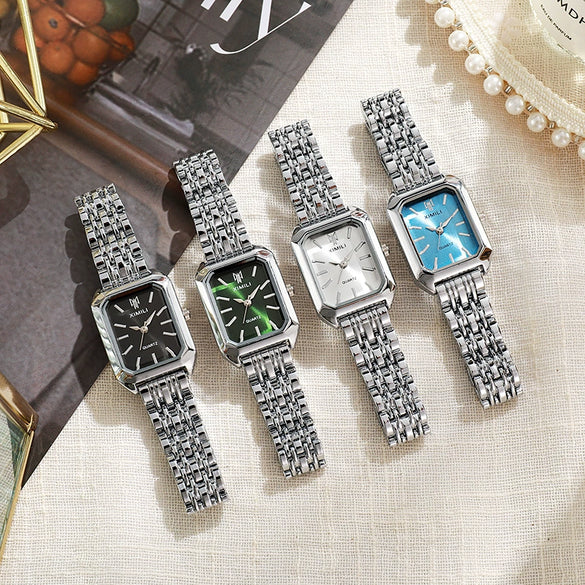 Wholesale Women's Luxury Square Quartz Watch With Steel Belt And Alloy Case And Strap