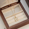 Wholesale Women's Luxury Titanium Steel Letterinlaid Ochain Necklace With Gold Plated Electroplating