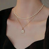Wholesale Women's Luxury Titanium Steel Letterinlaid Ochain Necklace With Gold Plated Electroplating