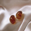 Wholesale Women's Maillard Style Alloy Geometric Tiger Eye Earrings With Electroplating