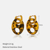 Wholesale Women's Maillard Style Animal Zodiac Geometric Resin Earrings With Vacuum Real Gold Plating In Pvd Furnace
