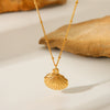 Wholesale Women's Marine Element Geometric Titanium Steel And Stainless Steel O Chain Pendant Necklace With Electroplating
