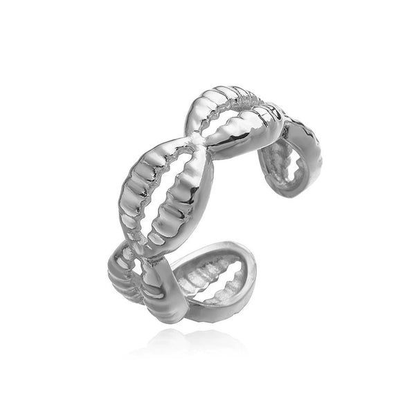 Wholesale Women's Marine Series Copper Ring With Animal And Geometric Pattern Starfish And Coral Design