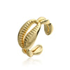 Wholesale Women's Marine Series Copper Ring With Animal And Geometric Pattern Starfish And Coral Design