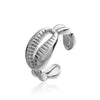 Wholesale Women's Marine Series Copper Ring With Animal And Geometric Pattern Starfish And Coral Design