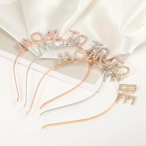 Wholesale Women's Maternity Headband Alloy Electroplated Letter Hair Accessories