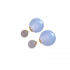 Wholesale Women's Matte Resin Geometric Round Doublesided Electroplated Earrings With Small Fresh Design