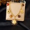 Wholesale Women's Medieval Minimalist Style Heart Shape Gold Plated Stainless Steel Pendant Necklace