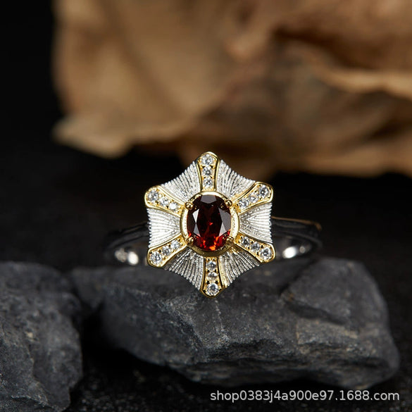 Wholesale Women's Medieval Style Geometric Diamond Gems Silver Earrings