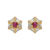 Wholesale Women's Medieval Style Geometric Diamond Gems Silver Earrings